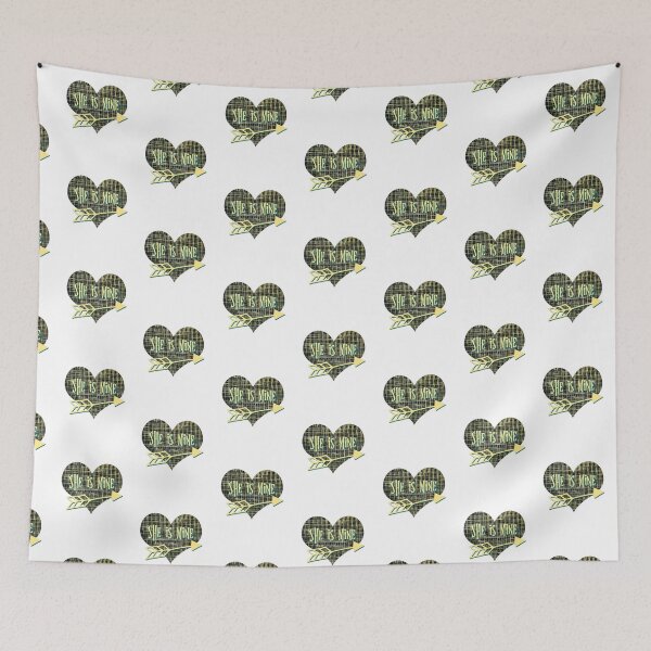 Item preview, She is Mine Valentine’s Day Abstract Yellow Grid Heart with Arrow   designed and sold by AMSonArt.