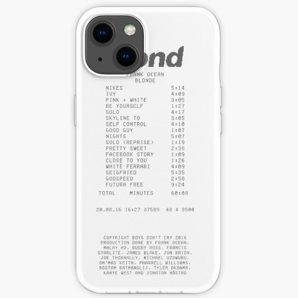 Frank ocean blonde tee iPhone Soft Case