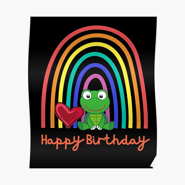 Poster Bon Anniversaire Ornithorynque Bebe Rose Ornithorynque Bebe Rose Arc En Ciel Coeur Par Karlsageder Redbubble