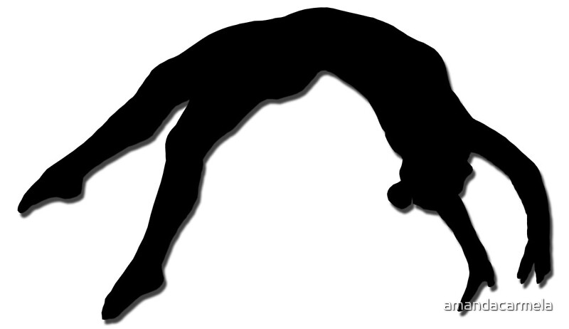 Download "Black Back Handspring Gymnastics Silhouette" by ...