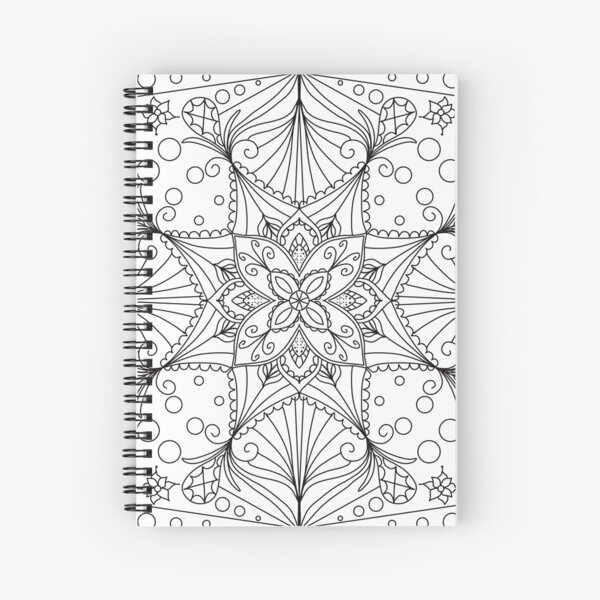 Color Your Own MANDALA - DIY Coloring Book 01 Spiral Notebook for
