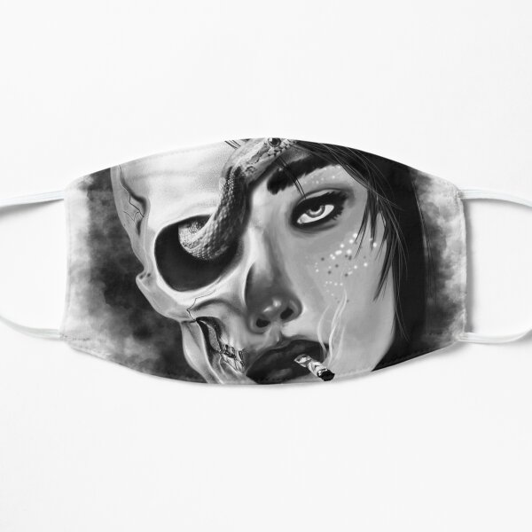 Half Skull Face Masks Redbubble