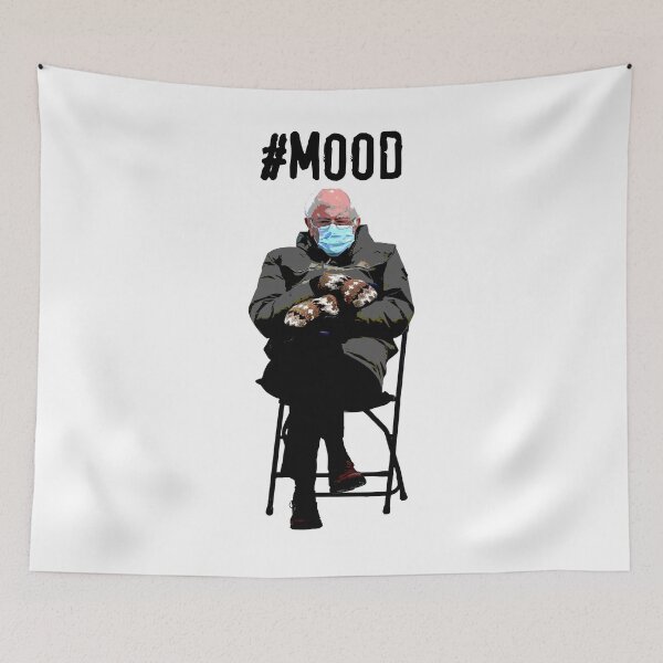 Item preview, Bernie Sanders Funny Meme Mittens Sitting Chair Inauguration designed and sold by LifeQuotes.