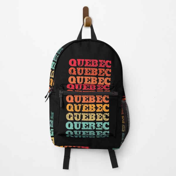 Item preview, Quebec - repeated retro vintage sunset colors with a distressed design effect designed and sold by Rhu Creations.