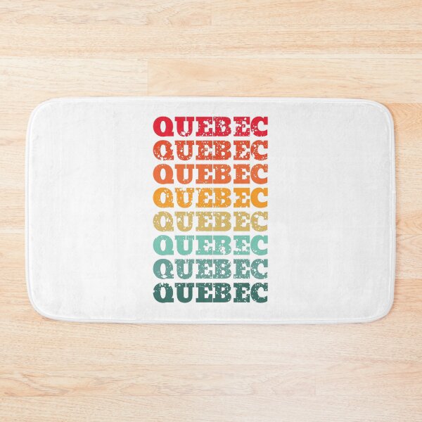 Item preview, Quebec - repeated retro vintage sunset colors with a distressed design effect designed and sold by Rhu Creations.