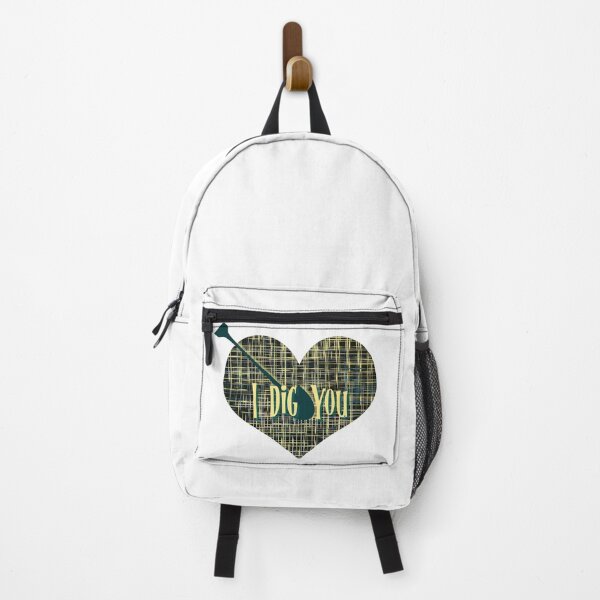 Item preview, I Dig You Valentine’s Day Abstract Yellow Grid Heart with Arrow designed and sold by AMSonArt.
