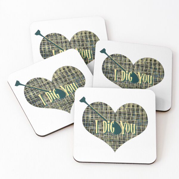 Item preview, I Dig You Valentine’s Day Abstract Yellow Grid Heart with Arrow   designed and sold by AMSonArt.