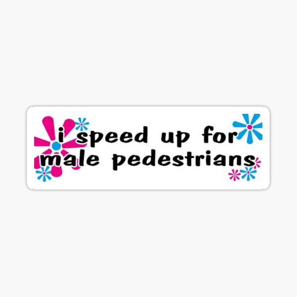 Male Pedestrian Bumper Sticker Sticker
