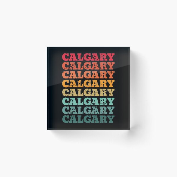 Item preview, Calgary - repeated retro vintage sunset colors with a distressed design effect designed and sold by Rhu Creations.