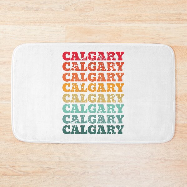 Item preview, Calgary - repeated retro vintage sunset colors with a distressed design effect designed and sold by Rhu Creations.