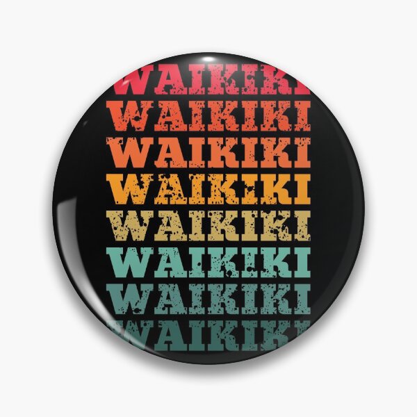 Item preview, Waikiki - repeated retro vintage sunset colors with a distressed design effect designed and sold by Rhu Creations.