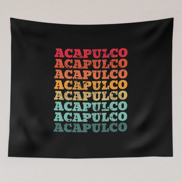 Item preview, Acapulco - repeated retro vintage sunset colors with a distressed design effect designed and sold by Rhu Creations.