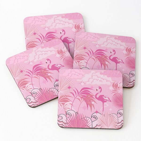Item preview, Pink Flamingo Paradise Beach Scene designed and sold by fontspree.
