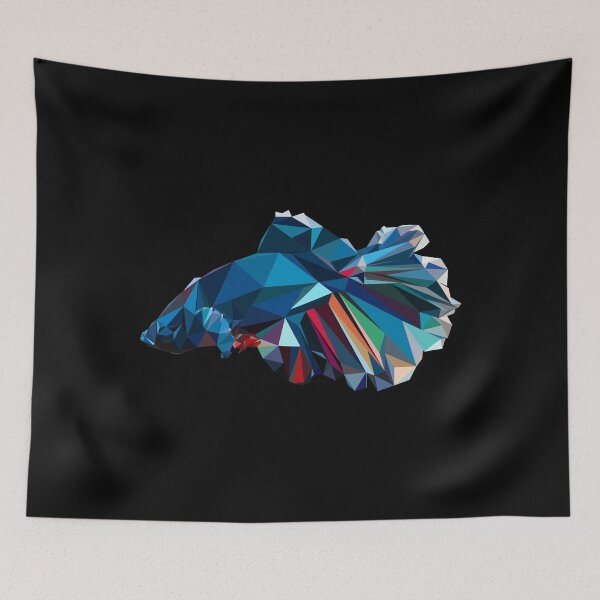 Item preview, Lowpoly Betta Fighting Fish - For All Betta Splendens Lovers designed and sold by AquariumExp.