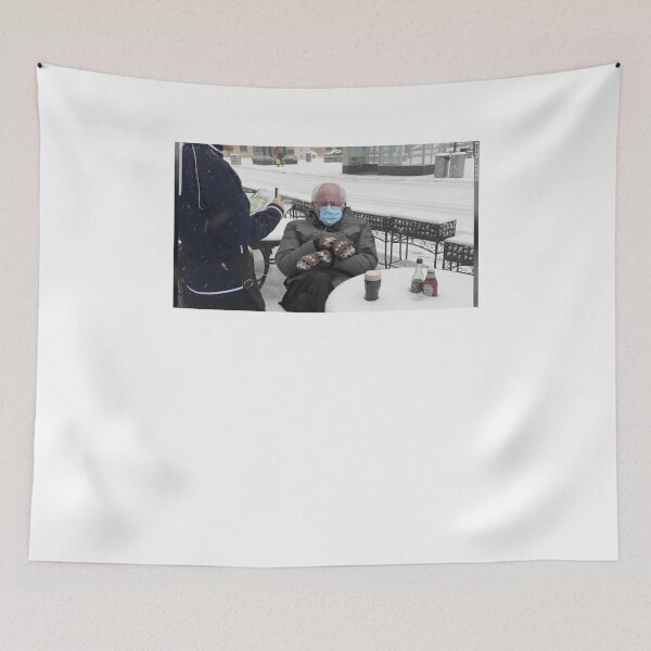 Item preview, Bernie Sanders Funny Meme Mittens Sitting Chair Inauguration designed and sold by LifeQuotes.