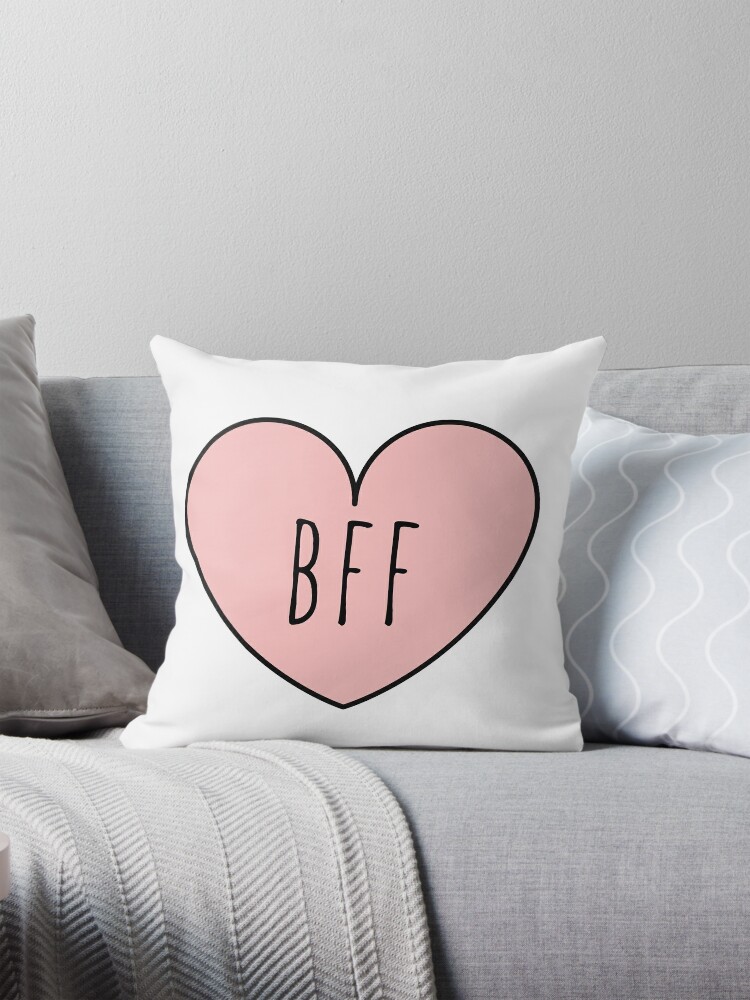 Pink heart shaped pillow fashion