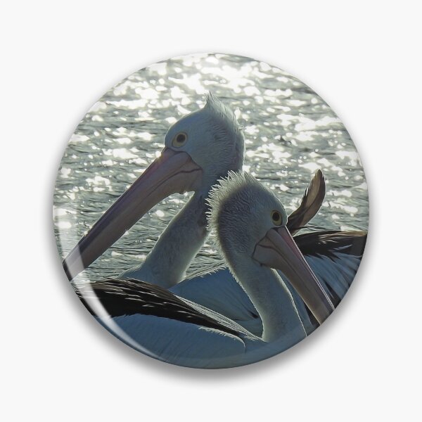 Item preview, just passing, pelicans gather in the summer sun. designed and sold by Trish Hart.