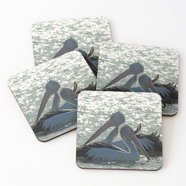 Item preview, just passing, pelicans gather in the summer sun. designed and sold by Trish Hart.