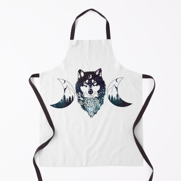 Item preview, Celestial Wolf Moon & Stars Triple Moon Goddess designed and sold by LoopyGalaxy.