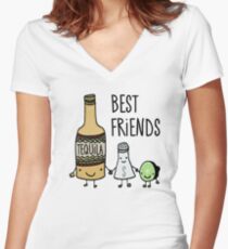 Tequila - Best Friends Women's Fitted V-Neck T-Shirt