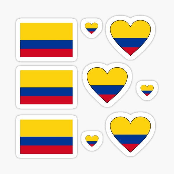 Item preview, Colombia. Colombian Stickers Sheet. Republic of Colombia Sticker Pack. Colombia designed and sold by GraceTee.