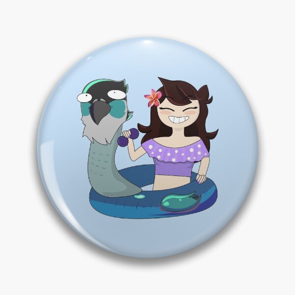 Item preview, Jaiden animations swimming in pool holing sunglasses, bird saving buoy and have fun, summer swimsuit  designed and sold by SGS-.