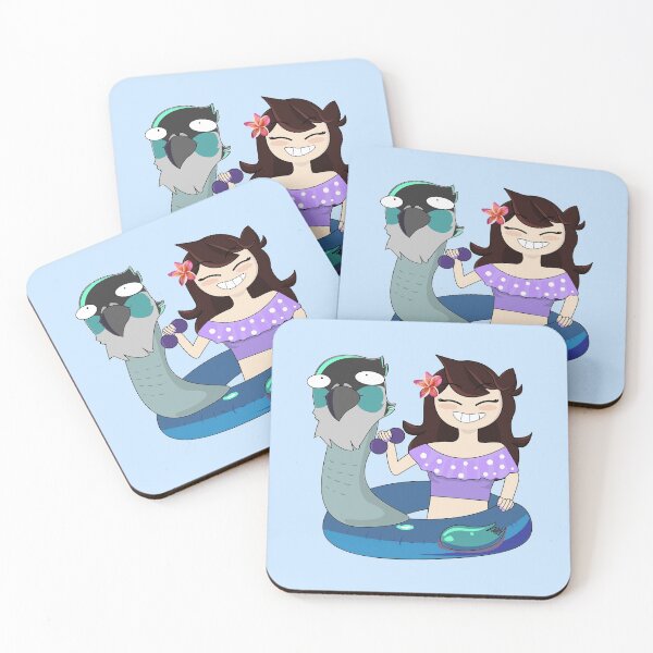 Item preview, Jaiden animations swimming in pool holing sunglasses, bird saving buoy and have fun, summer swimsuit  designed and sold by SGS-.
