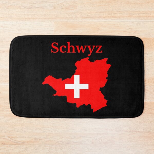 Item preview, Schwyz Canton Map Flag, Switzerland designed and sold by marosharaf.
