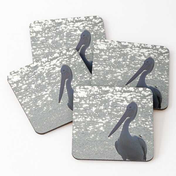 Item preview, Early bird, Australian pelican waiting for a fishy lunch. San Remo australia designed and sold by Trish Hart.