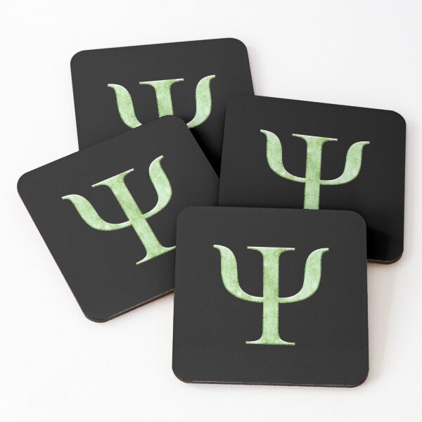 Item preview, Psychology Letter Psi [Green Victorian texture] designed and sold by PsychoLogos.