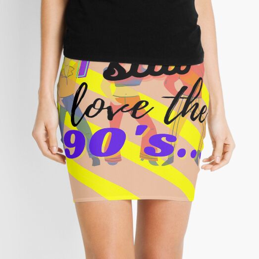 90s mini skirt yellow