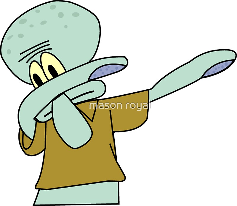 Squidward Dab: Stickers | Redbubble