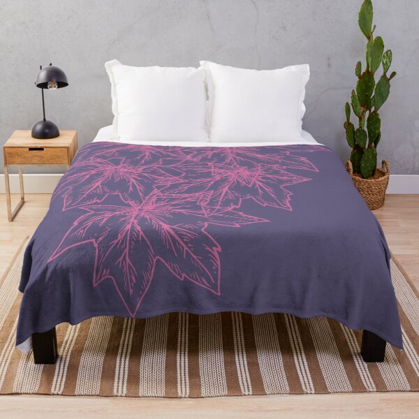 Item preview, Pink maple leaves on purple mountains majesty color designed and sold by fowons.