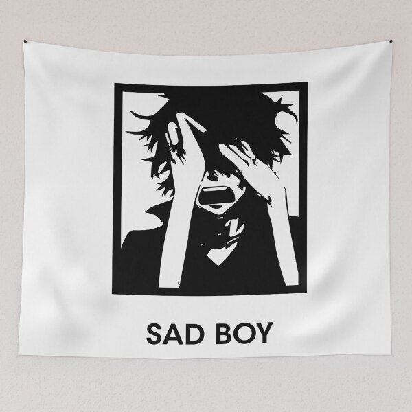 Item preview, Sad Boy or anime boy designed and sold by lonelyweebshop.