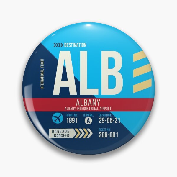 Artikelvorschau, Albany (ALB) Flughafencode Gepäckanhänger entworfen und verkauft von SLAG-Creative.