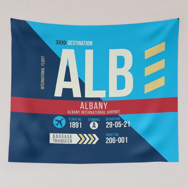 Artikelvorschau, Albany (ALB) Flughafencode Gepäckanhänger entworfen und verkauft von SLAG-Creative.