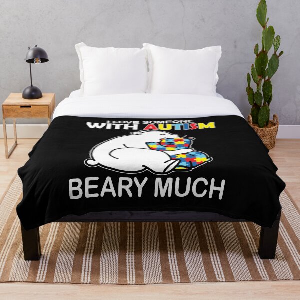 Item preview, I Love Someone With Autism Beary Much autism bear hug shirt  designed and sold by ryanpensyp.