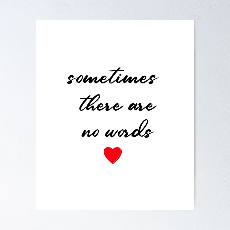 Bereavement card, sympathy card, no words card, thinking of you card, condolence card, miscarriage card, sometimes there are no words card Sticker