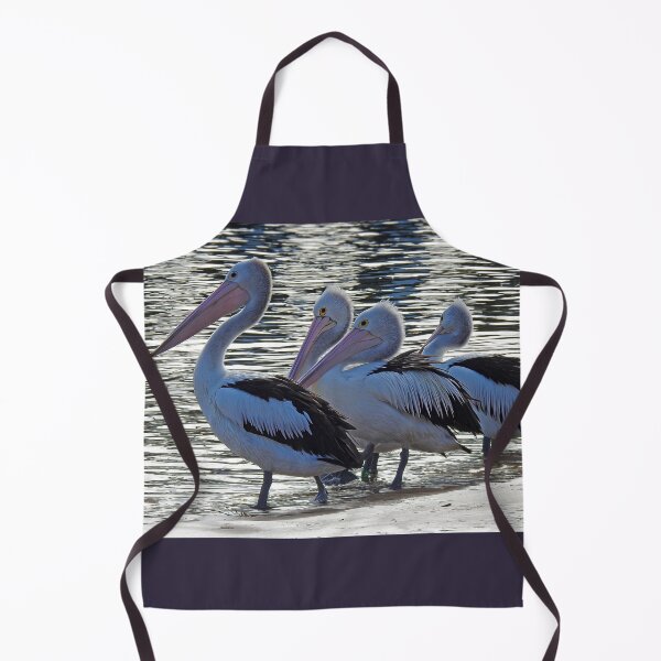 Item preview, follow me kids, family of australian pelicans going for a swim designed and sold by Trish Hart.