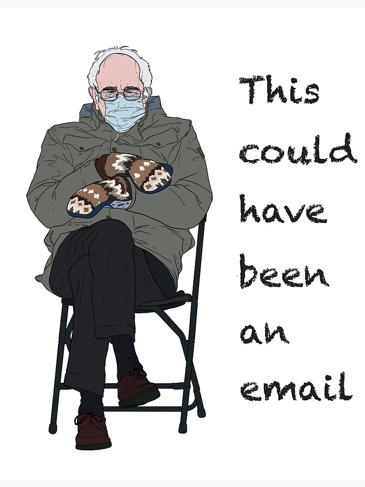 "Bernie Sanders Inauguration Meme" Poster by RaianasHome Redbubble