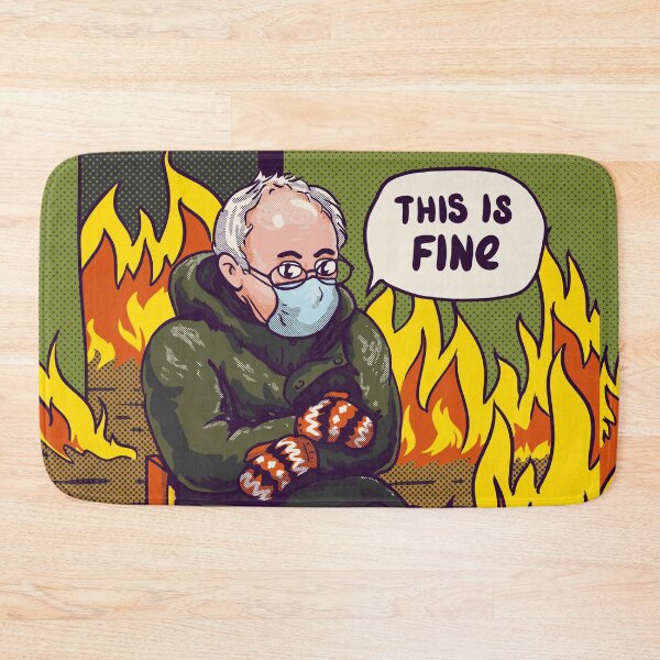 Item preview, Bernie - This is Fine | Mittens | Bernie Sanders sitting | Iron Throne | Feel the Bern | King | Fire | The Man the Myth the Mitten | Universal Health Care | Drums | Drummer | Warm | Chillin  designed and sold by Any Color Designs.