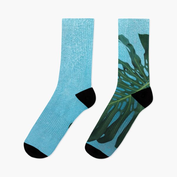 Item preview, Banana leaves on blue background designed and sold by julidescole.