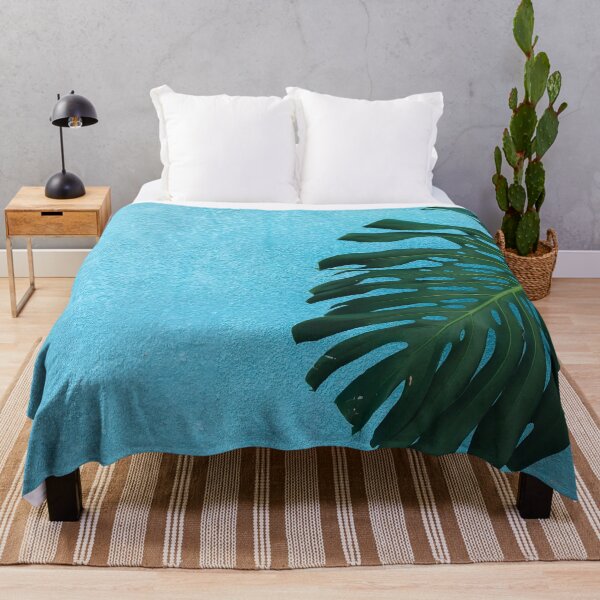 Item preview, Banana leaves on blue background designed and sold by julidescole.