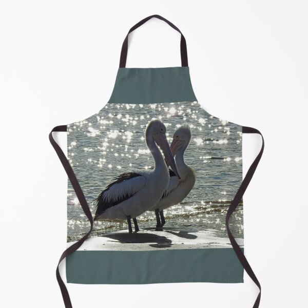 Item preview, starcrossed lovers. Australian pelican pair on san remo beach designed and sold by Trish Hart.