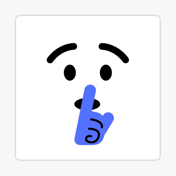 Shush Cursed Emoji Sticker for Sale by pepecharls