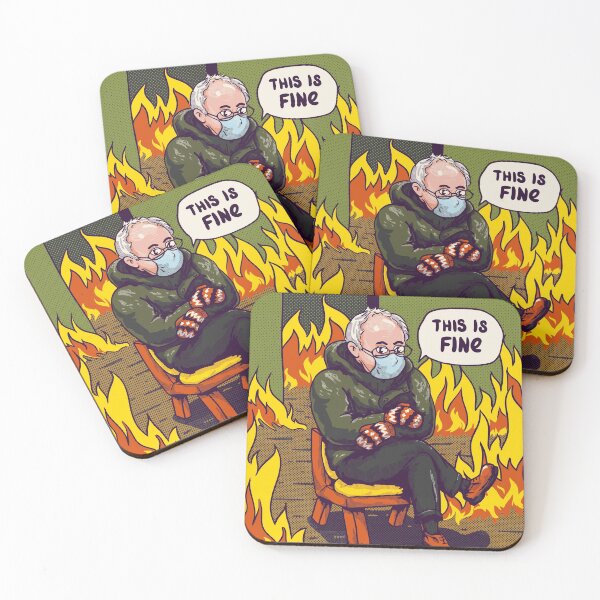 Item preview, Bernie - This is Fine | Mittens | Bernie Sanders sitting designed and sold by Any Color Designs.