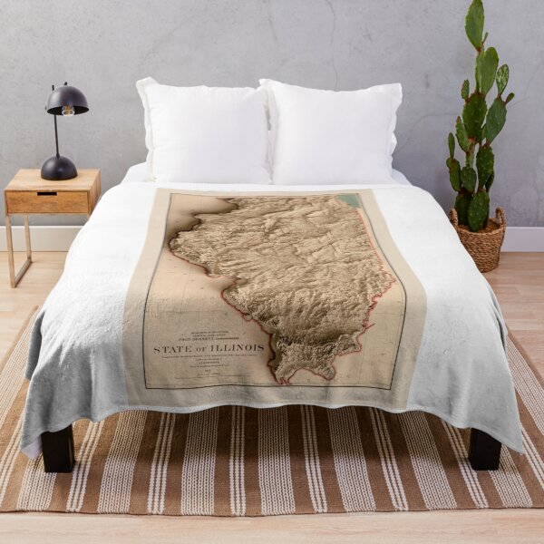 Item preview, 1911 Illinois Relief Map 3D digitally-rendered designed and sold by ThinkAboutMaps.