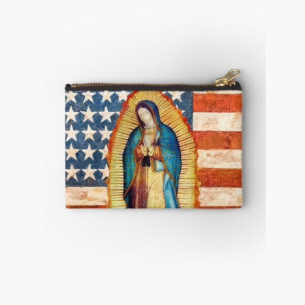 Item preview, Our Lady of Guadalupe Mexican Virgin Mary USA United States Flag Mexico Catholic  designed and sold by hispanicworld.
