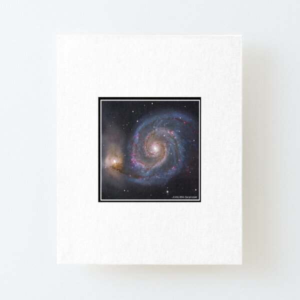 The #Whirlpool #Galaxy #SpiralGalaxy, Astronomy, Cosmology, AstroPhysics, Universe Canvas Mounted Print