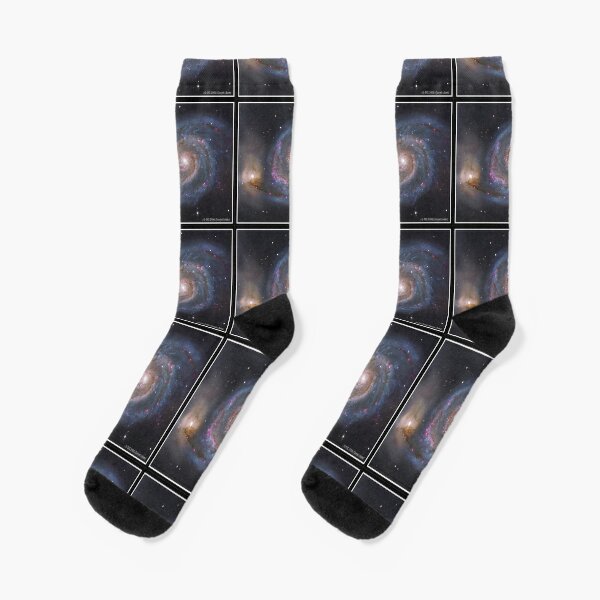 The #Whirlpool #Galaxy #SpiralGalaxy, Astronomy, Cosmology, AstroPhysics, Universe Socks